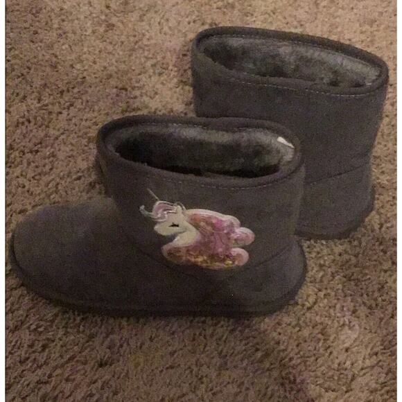 Childrens Place Unicorn Boots Size 4 - Picture 1 of 2